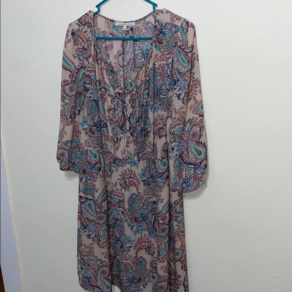 Paisley Print Knee Length Dress 👗